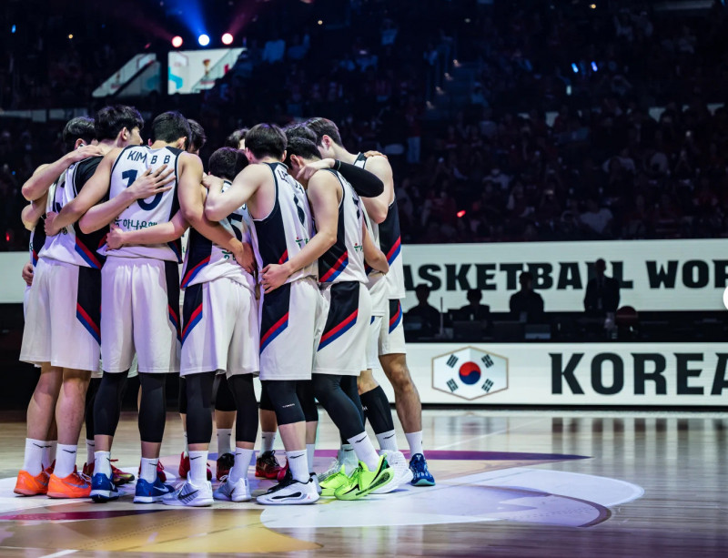 南韓隊客場不敵日本吞第2敗。（取自FIBA官網）