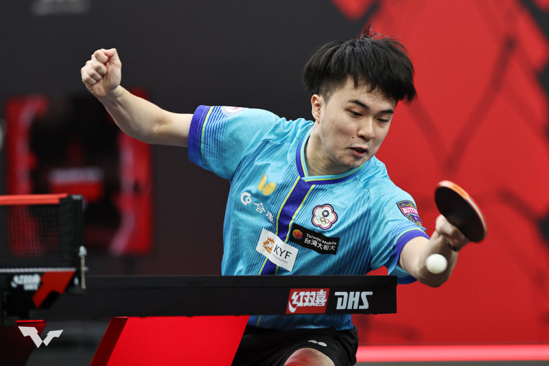 林昀儒在男單四強賽力退瑞典一哥莫雷加德，首度闖進決賽。（取自WTT官網）