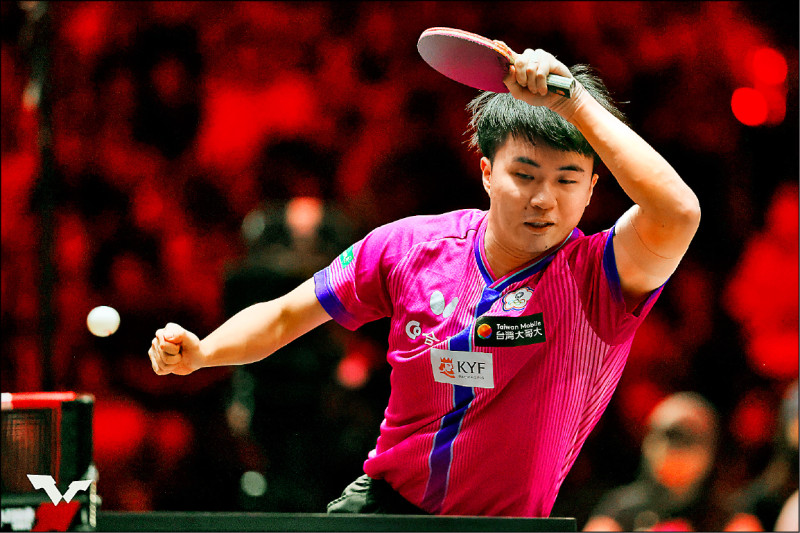 林昀儒昨在WTT新加坡大滿貫賽獲得亞軍，締造台灣球員在大滿貫賽單打最佳戰績。
（取自WTT官網）