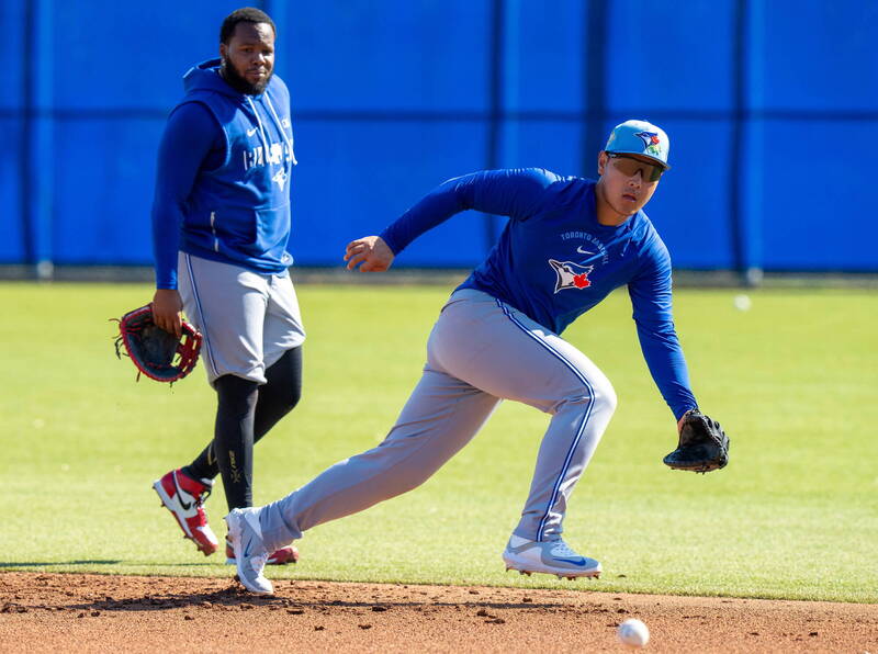 小葛雷諾（左）、岡本和真。（資料照，美聯社）