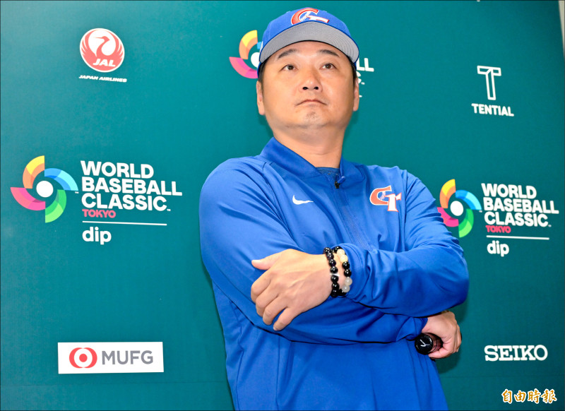 台灣隊只剩一場熱身賽，總教練曾豪駒將測試出「新．台灣隊」先發打線。（特派記者陳志曲攝）