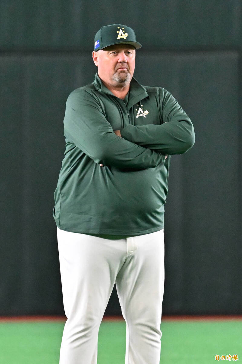澳洲隊總教練尼爾森。（特派記者羅志朋攝）