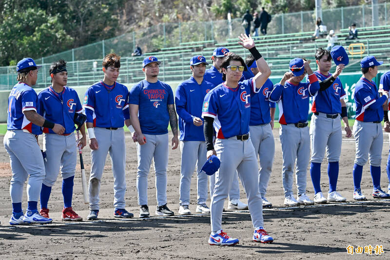 經典賽臺灣隊。（記者陳志曲攝）