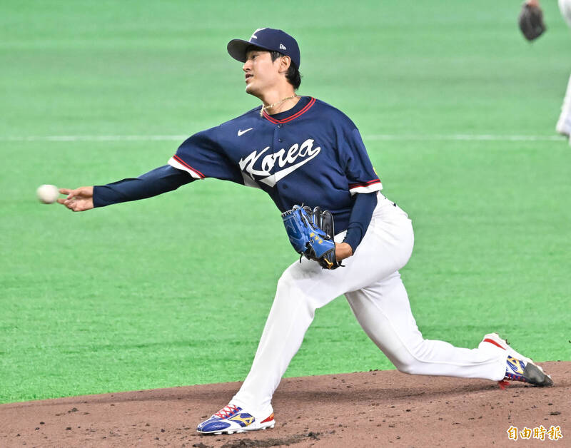 韓國隊先發投手高永表。（特派記者陳志曲攝）