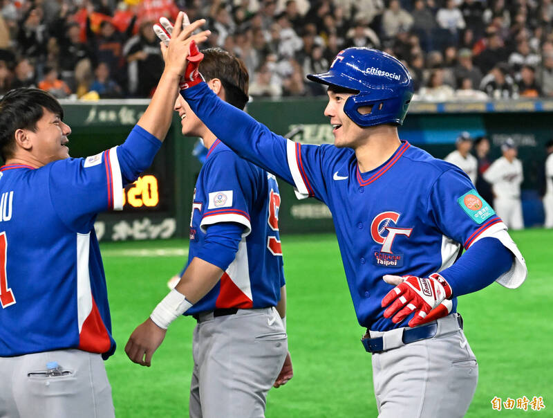 台灣隊險勝南韓。（記者陳志曲攝）