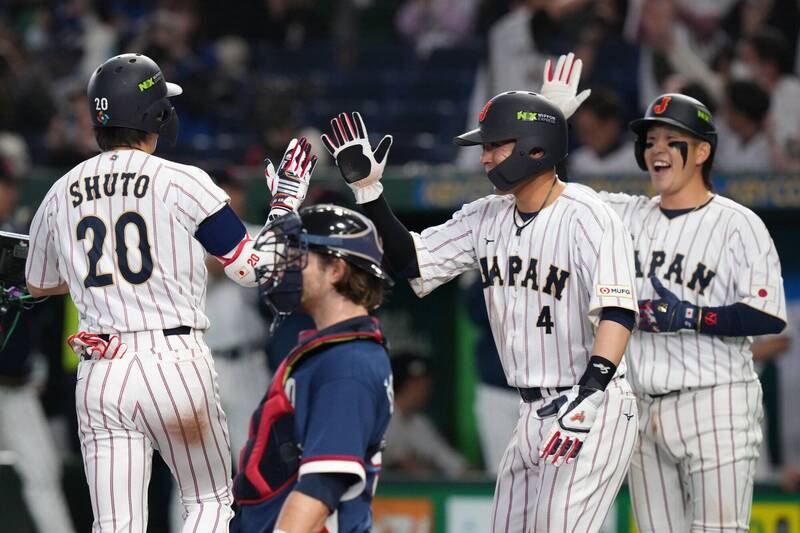 日本大勝捷克。（美聯社）
