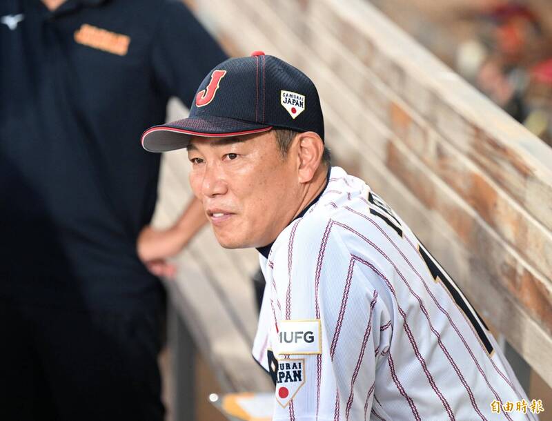 日本隊監督井端弘和。（資料照，記者李惠洲攝）