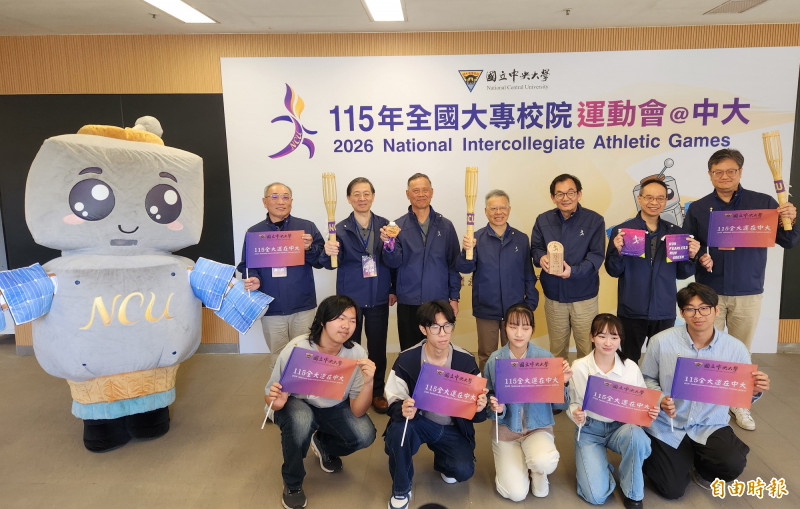 全國大專校院運動會吉祥物「歐比」（Orbit）亮相。（記者周敏鴻攝）