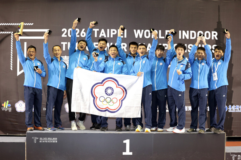 世界室內拔河錦標賽台灣隊贏得男子640公斤級金牌。（拔河協會提供）