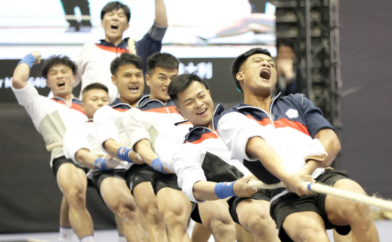 世界室內拔河錦標賽台灣隊贏得男子640公斤級金牌。（拔河協會提供）
