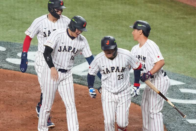 日本隊。（美聯社）
