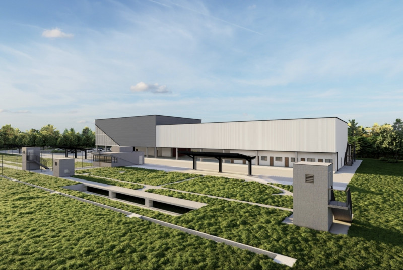 台南關廟射撃樂活運動館完工示意圖。（南市體育局提供）