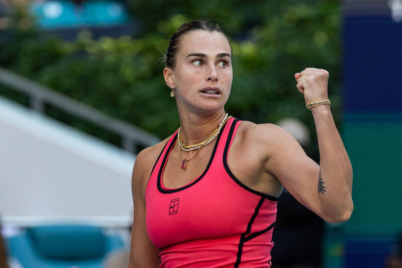 莎巴蓮卡。（路透）