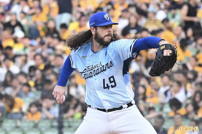悍將投手威戈神。（記者廖耀東攝）