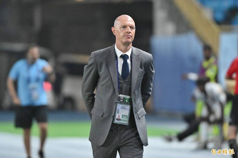台灣男子足球代表隊總教練羅斯（Matt Ross）。（記者陳逸寬攝）