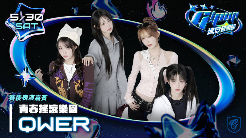 富邦悍將在5月30日邀請「青春搖滾樂團」QWER開唱。（富邦悍將提供）
