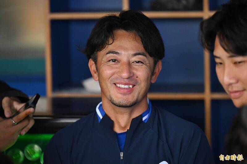 富邦悍將總教練後藤光尊。（記者陳逸寬攝）