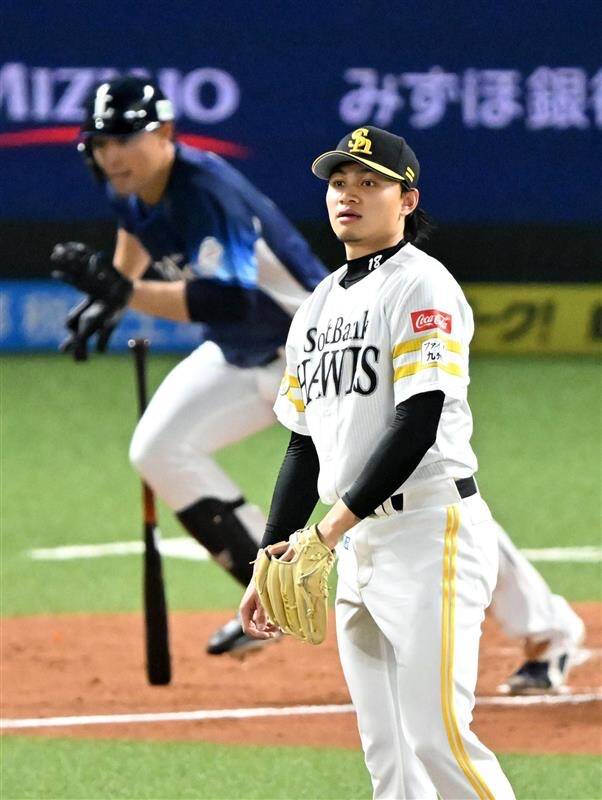 徐若熙第2次對決林安可，被敲出安打。（西日本新聞提供）