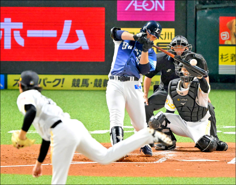 西武林安可完成開季連續9場安打，球評預料首轟遲早會出現。
（西日本新聞提供）