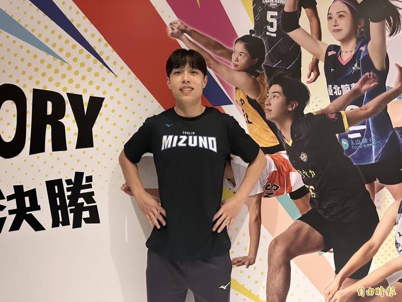 企業21年甲級排球聯賽男子組MVP，雲林美津濃隊長張祐晨。（記者盧養宣攝）