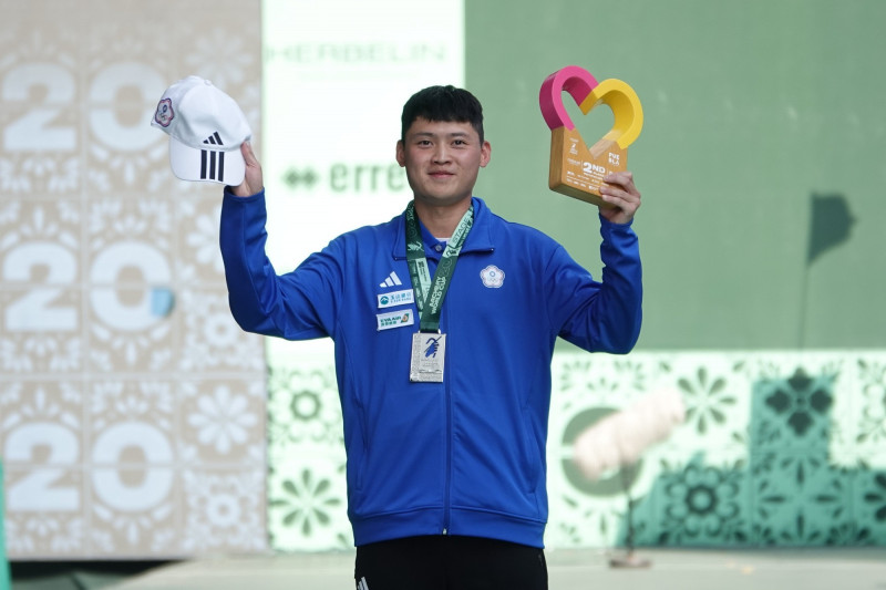 湯智鈞拿下銀牌。（射箭協會提供）