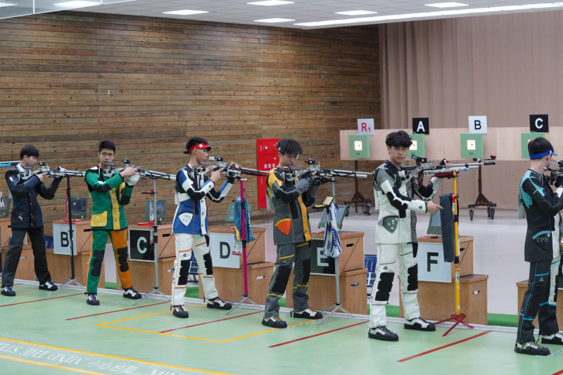 全中運選手進行射擊賽。（嘉義縣政府提供）