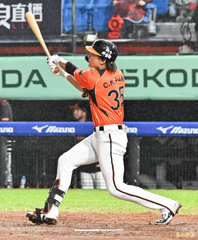 統一獅潘傑楷。（記者陳志曲攝）