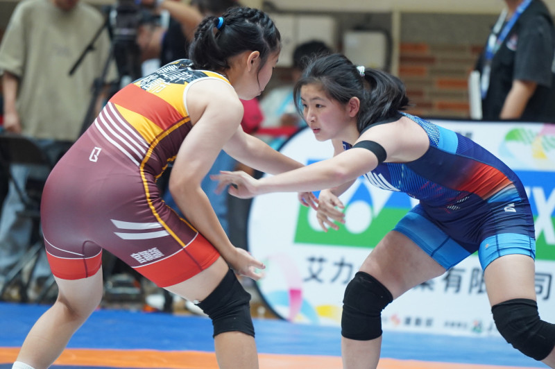 全中運精彩的角力比賽。（嘉義縣政府提供）