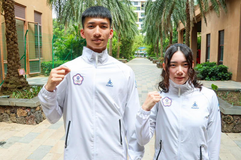 張俊生（左起）、菈后.苡婭。（中華奧會提供）