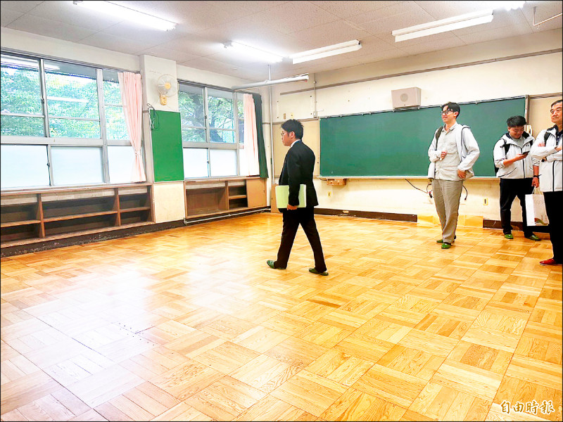 名古屋市區御園小學校亞運中繼站，場地相當寬敞充裕。（特派記者盧養宣攝）