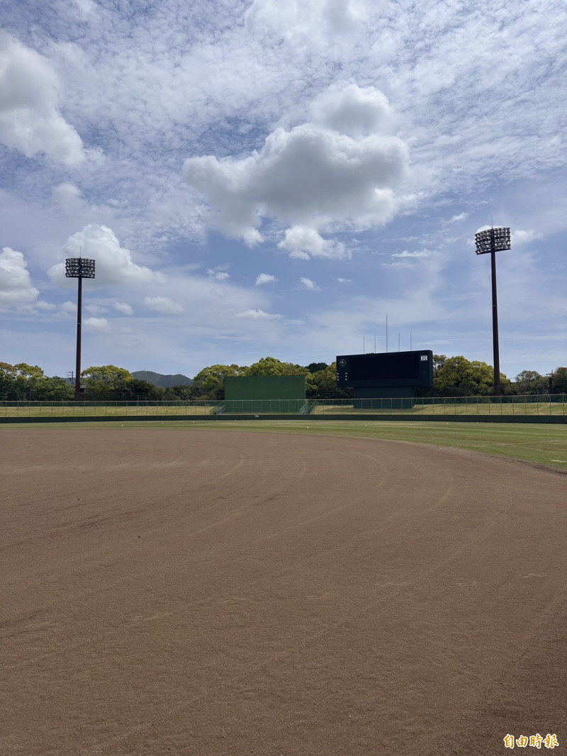 亞運棒球項目主球場豐橋市民球場。（記者盧養宣攝）