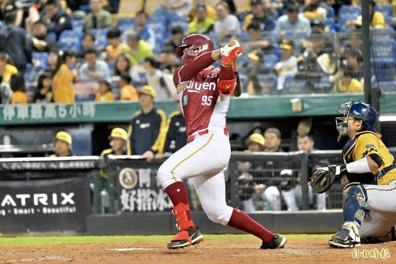 樂天桃猿李勛傑。（記者廖耀東攝）