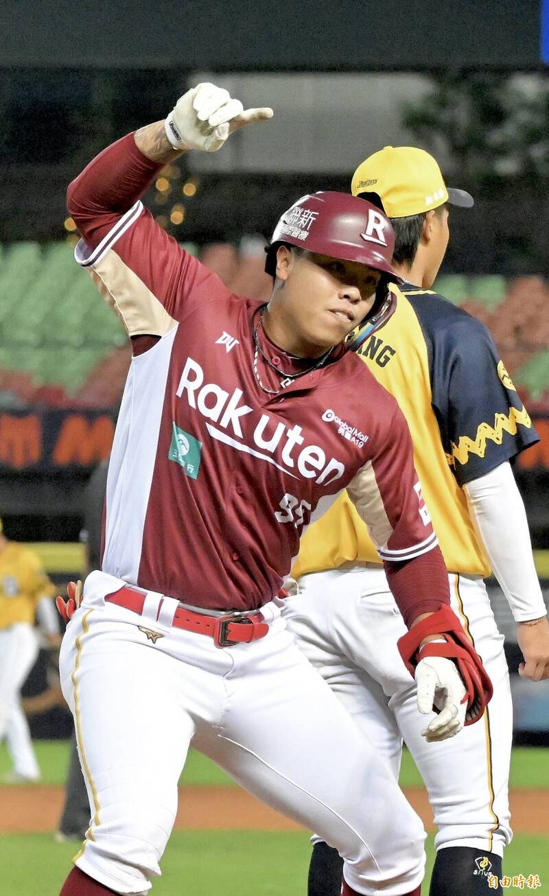 樂天桃猿李勛傑。（記者廖耀東攝）