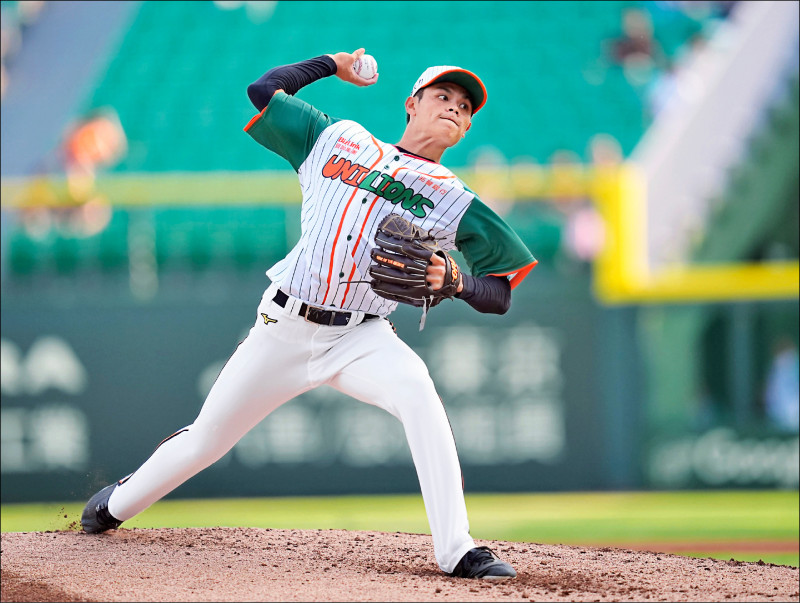獅隊19歲投手張宥謙迎來生涯首勝。（統一獅提供）
