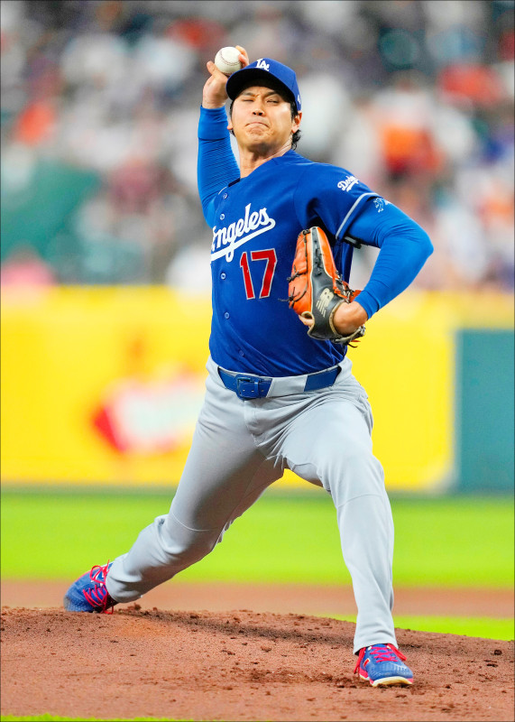 大谷翔平賽後以防禦率0.97，重回大聯盟防禦率王。（美聯社）