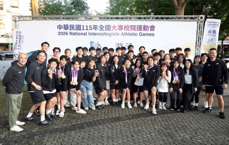 許志傑率領的北市大游泳隊，再度成為全大運的大贏家。（北市大提供）