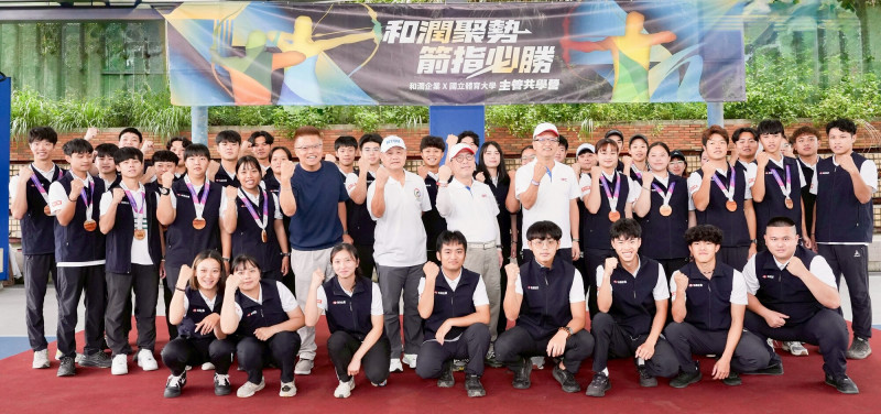 和潤企業連兩年贊助國體大射箭隊。（國體大提供）