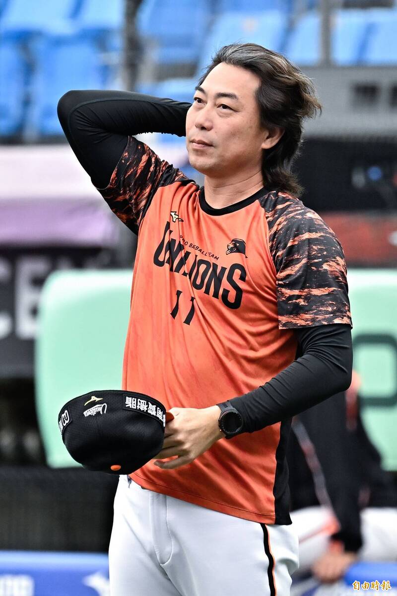 統一獅總教練林岳平。（記者陳志曲攝）