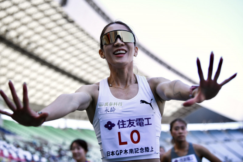 羅佩琳在木南道孝記念田徑賽奪下金牌。（查爾斯運動行銷提供）