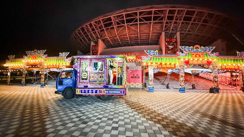 統一獅廟宇祭佈置。（統一提供）