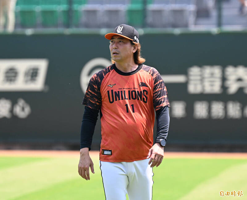 統一獅總教練林岳平。（資料照，記者李惠洲攝）