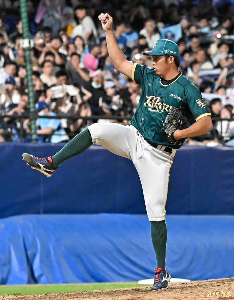 台鋼雄鷹林詩翔。（記者陳志曲攝）