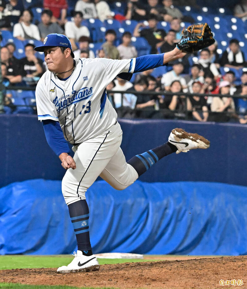 富邦悍將廖任磊。（資料照，記者陳志曲攝）