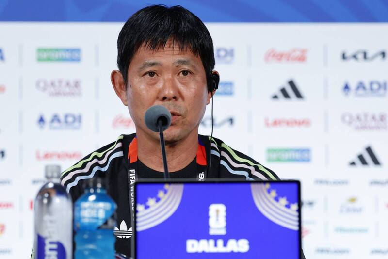 日本隊監督森保一。（歐新社）