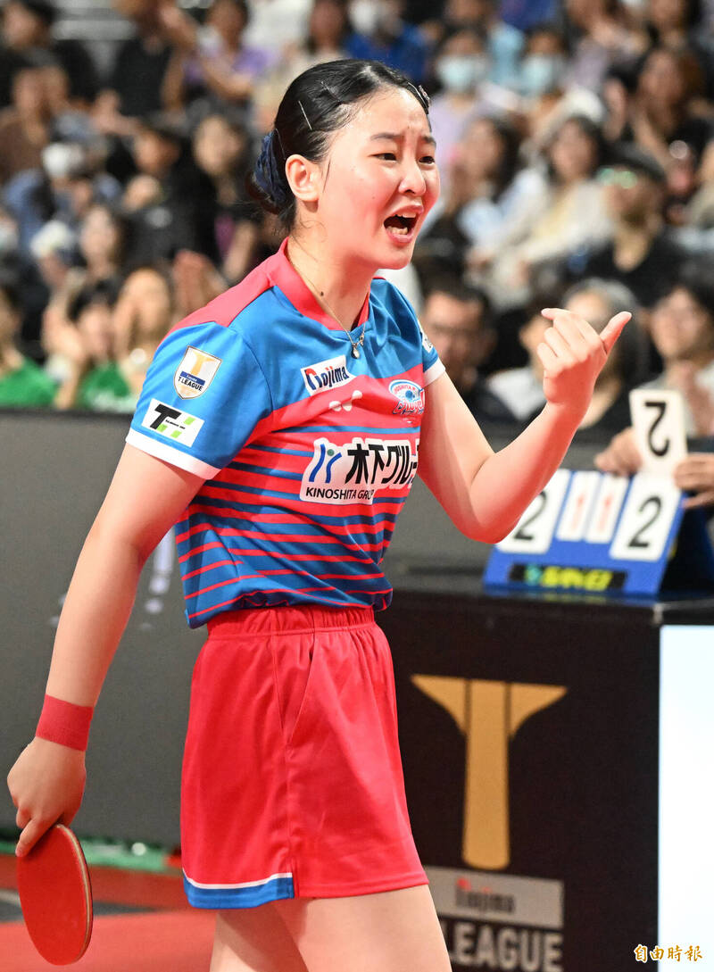 張本美和。（記者林正堃攝）