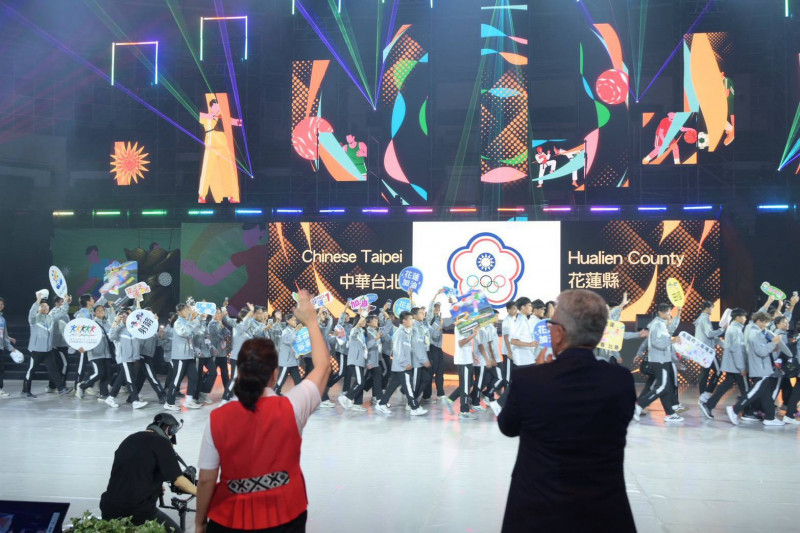 2026花蓮第58屆國際少年運動會（International Children’s Games, ICG）2日晚間於花蓮縣立體育館舉行開幕典禮。（花蓮縣府提供）