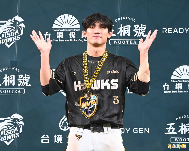 台鋼陳文杰。（記者王藝菘攝）