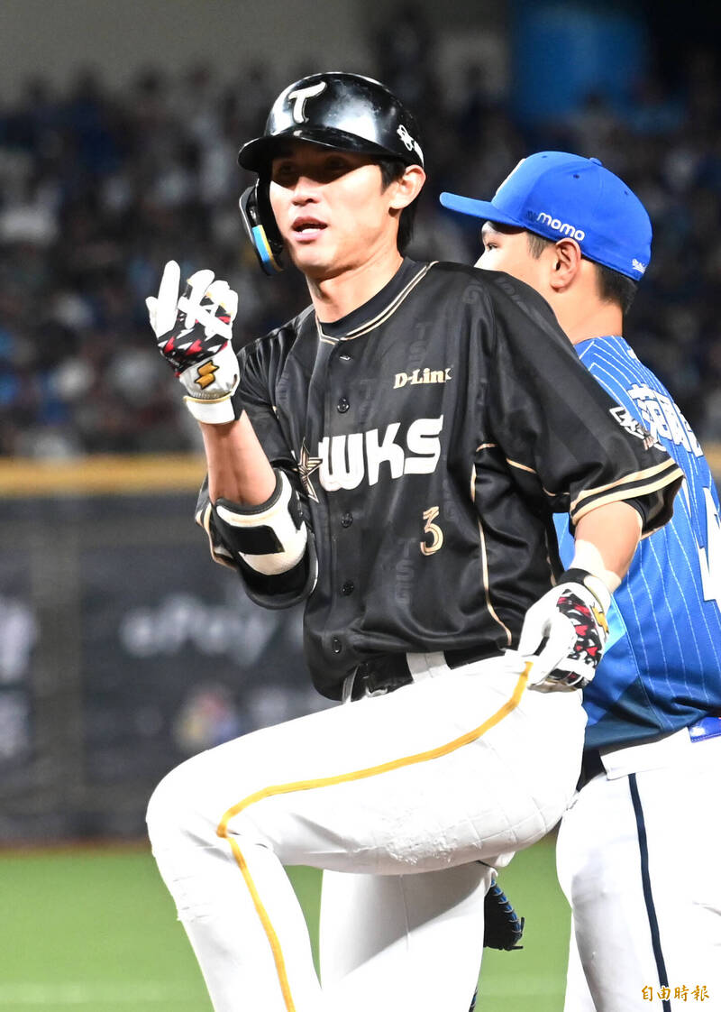 台鋼陳文杰。（記者王藝菘攝）
