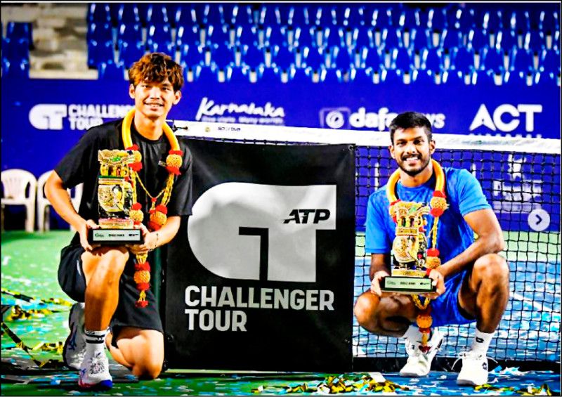 班加羅爾男網賽 何承叡雙打捧金盃 - 自由體育