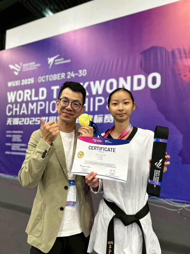 跆拳道》台灣相隔10年首金！18歲新星劉侑芸世錦賽逆轉勝摘金